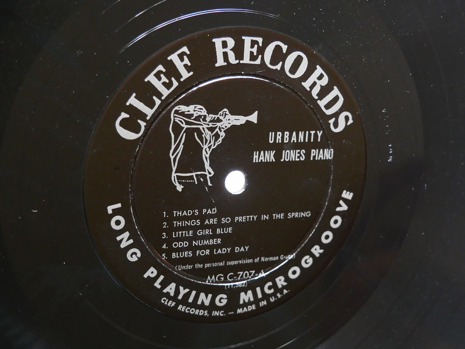HANK JONES Urbanity CLEF MG C-707 US 1956 MONO DSM Ray Brown Johnny Smith CLEAN