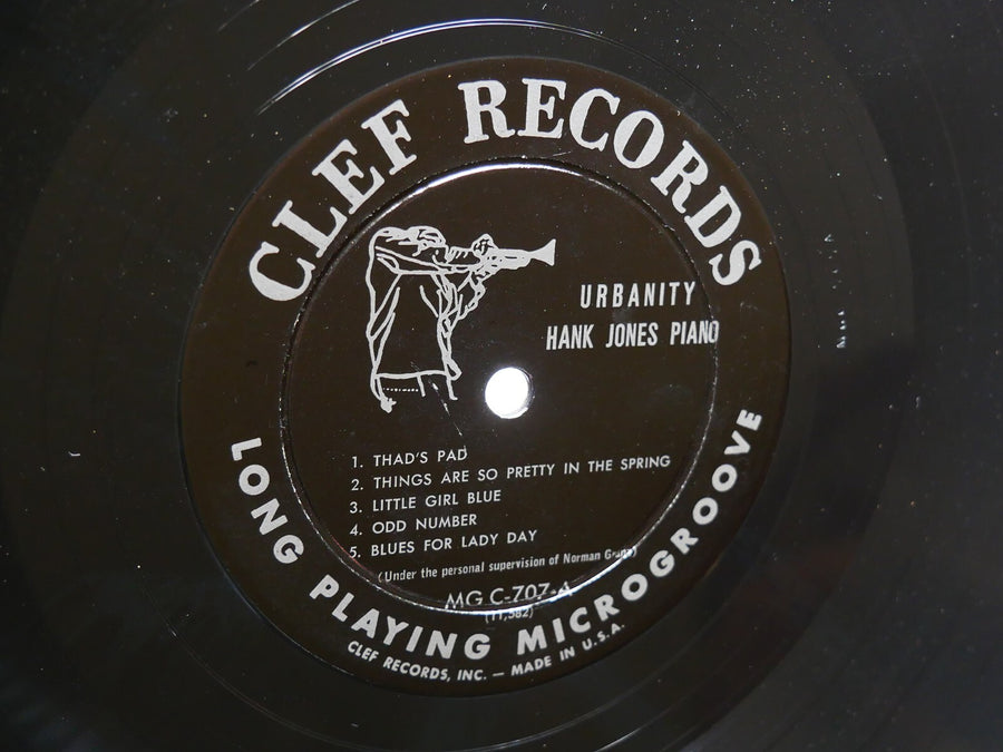 HANK JONES Urbanity CLEF MG C-707 US 1956 MONO DSM Ray Brown Johnny Smith CLEAN