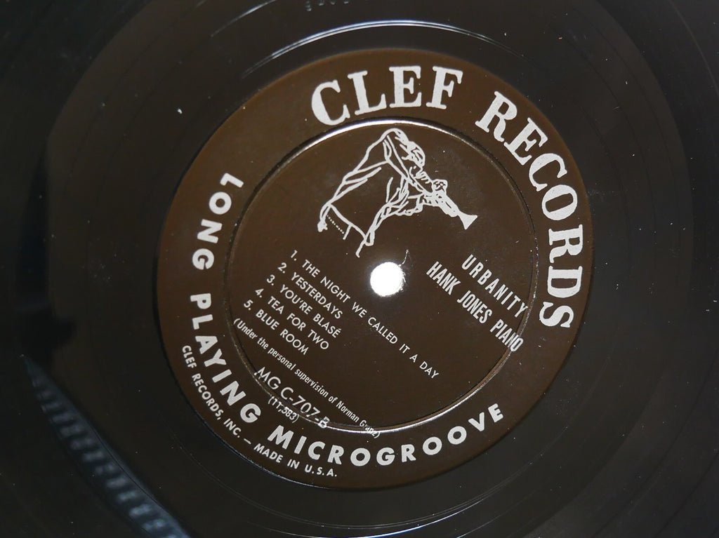HANK JONES Urbanity CLEF MG C-707 US 1956 MONO DSM Ray Brown Johnny Smith CLEAN