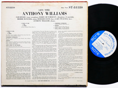 ANTHONY WILLIAMS Life Time LP BLUE NOTE BST 84180 US 1964 NY RVG Herbie Hancock