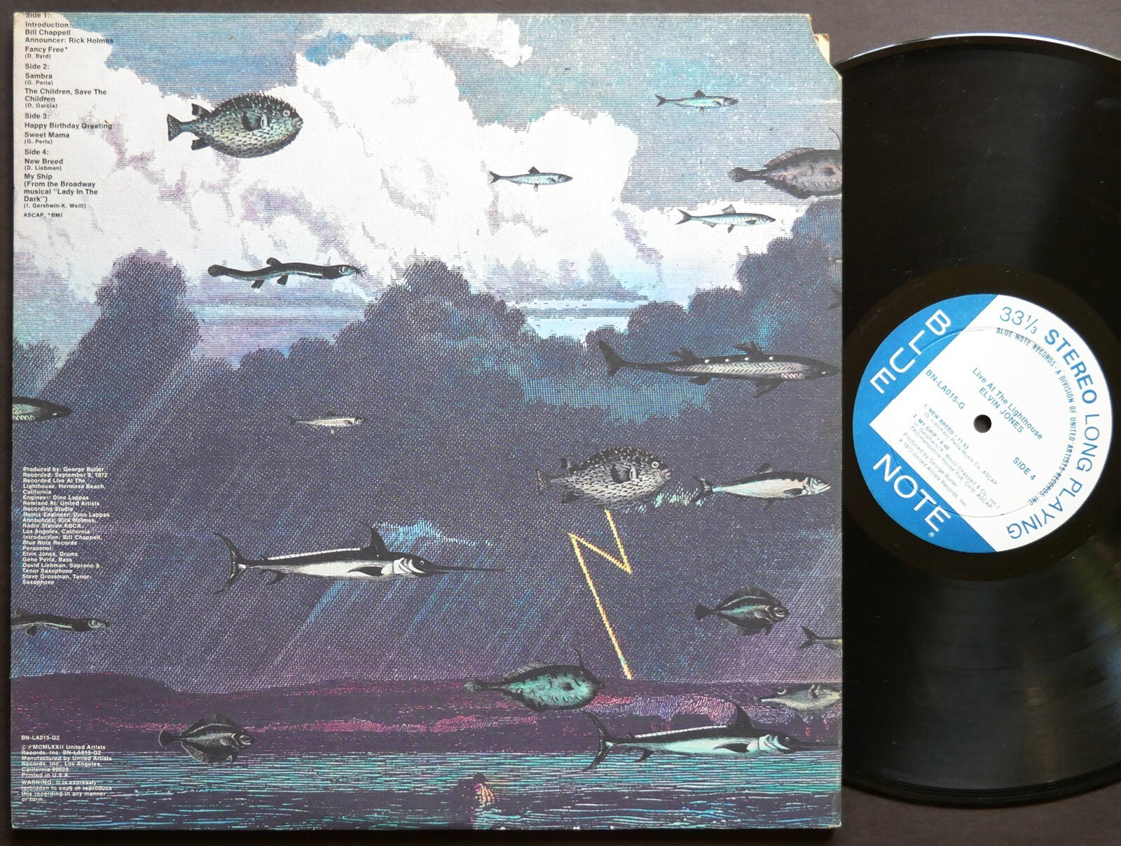 ELVIN JONES Live At The Lighthouse 2 x LP BLUE NOTE BN-LA015-G David Liebman