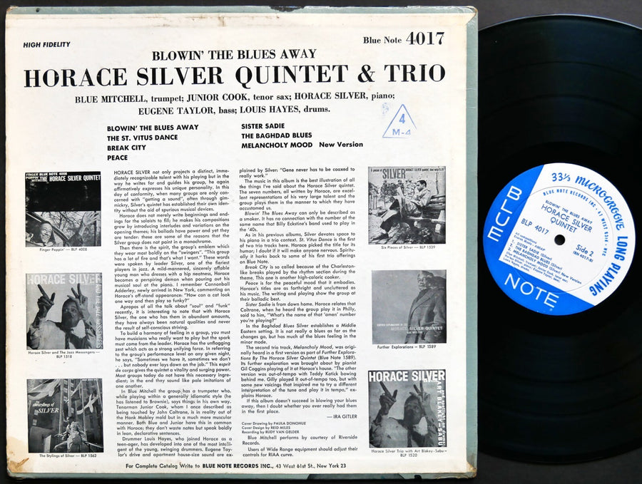 HORACE SILVER Blowin' The Blues Away LP BLUE NOTE 4017 EAR MONO Blue Mitchell
