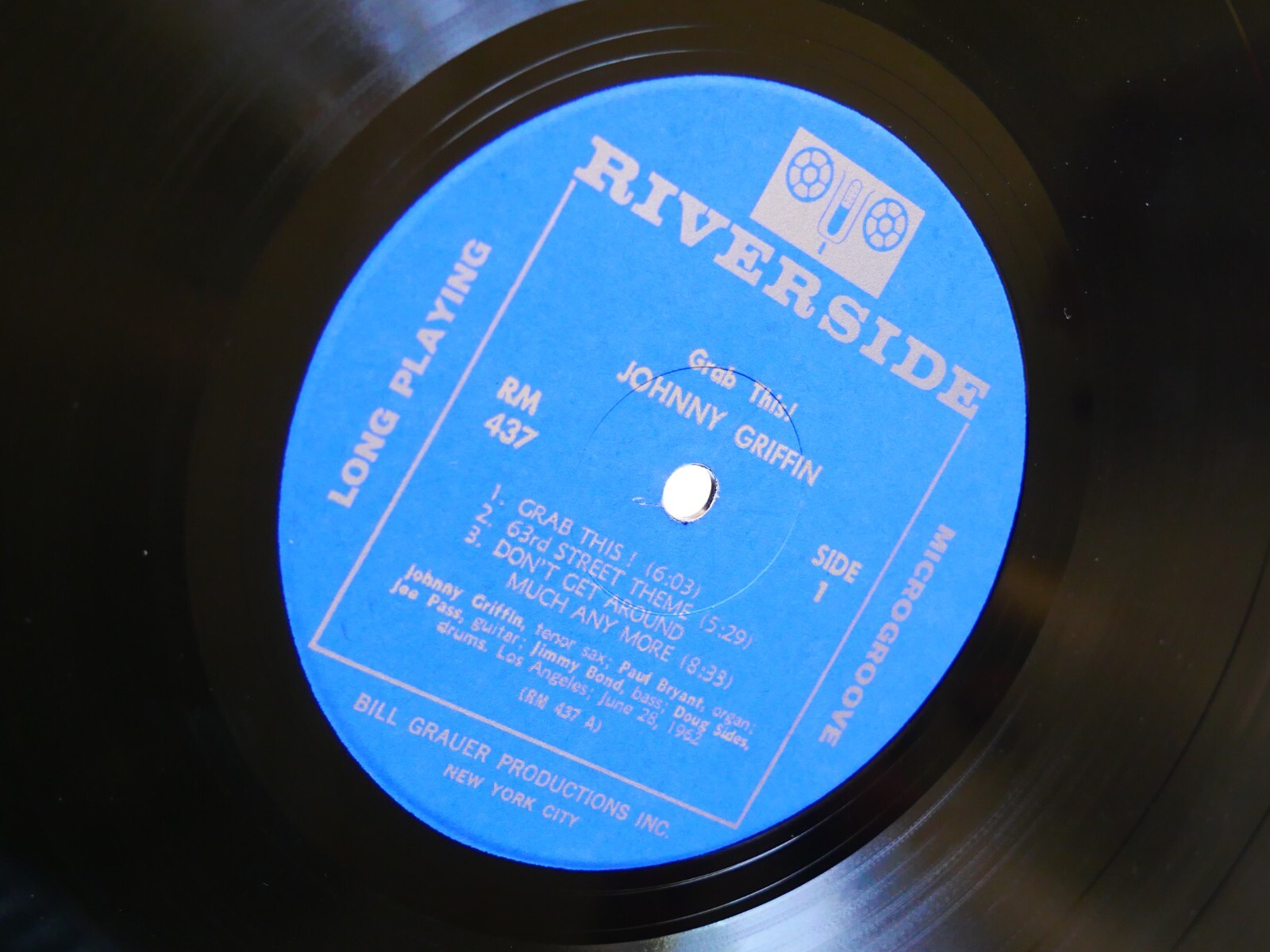 JOHNNY GRIFFIN Grab This! LP RIVERSIDE RECORDS RM 437 US 1962 MONO JAZZ Joe Pass