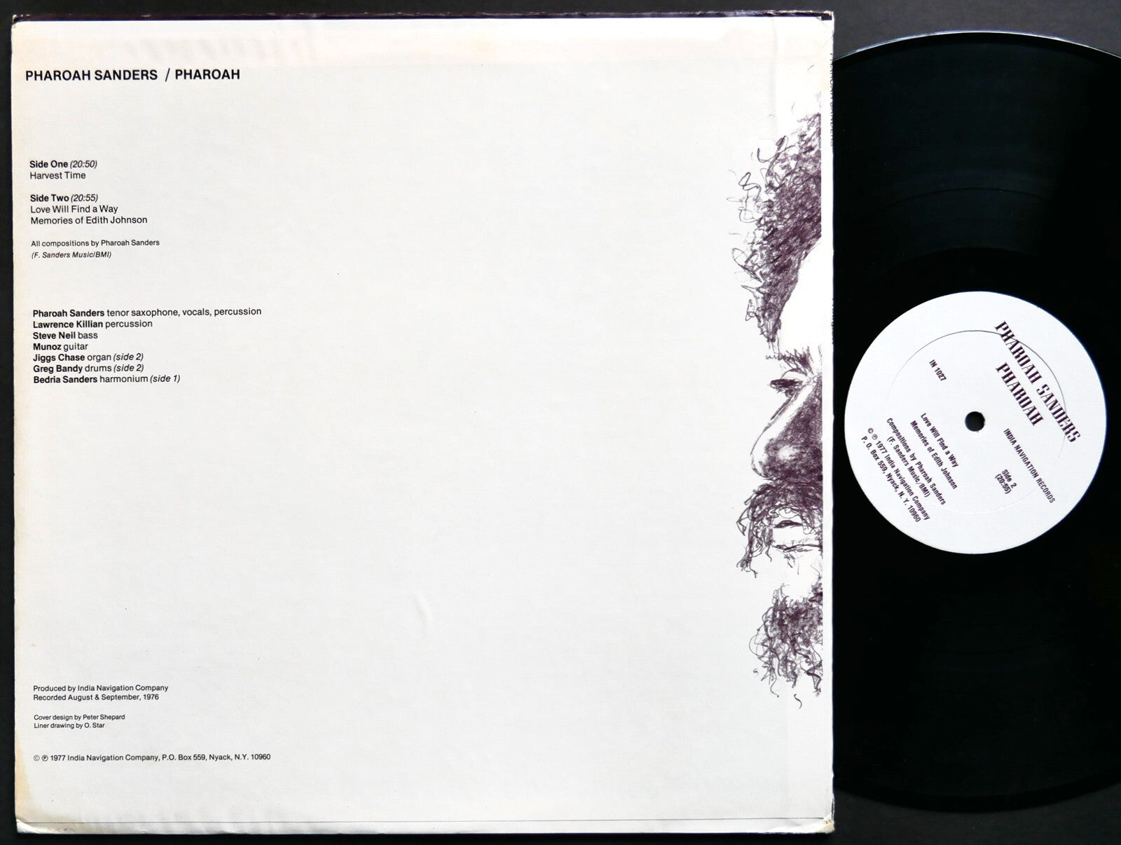 PHAROAH SANDERS Pharoah INDIA NAVIGATION IN 1027 US 1977 Spiritual Jazz