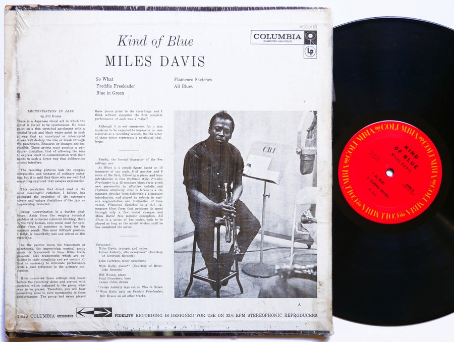 MILES DAVIS Kind of Blue LP COLUMBIA CS 8163 US 1970 Bill Evans John Coltrane