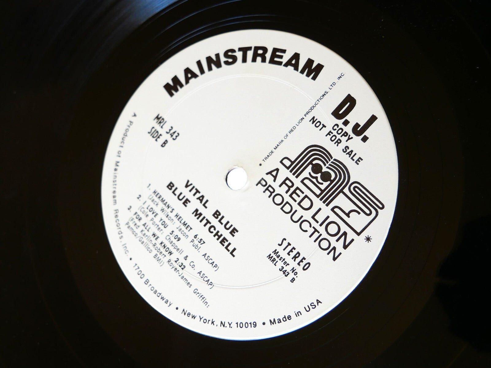 BLUE MITCHELL Vital Blue LP MAINSTREAM MRL 343 Joe Henderson Walter Bishop, Jr.