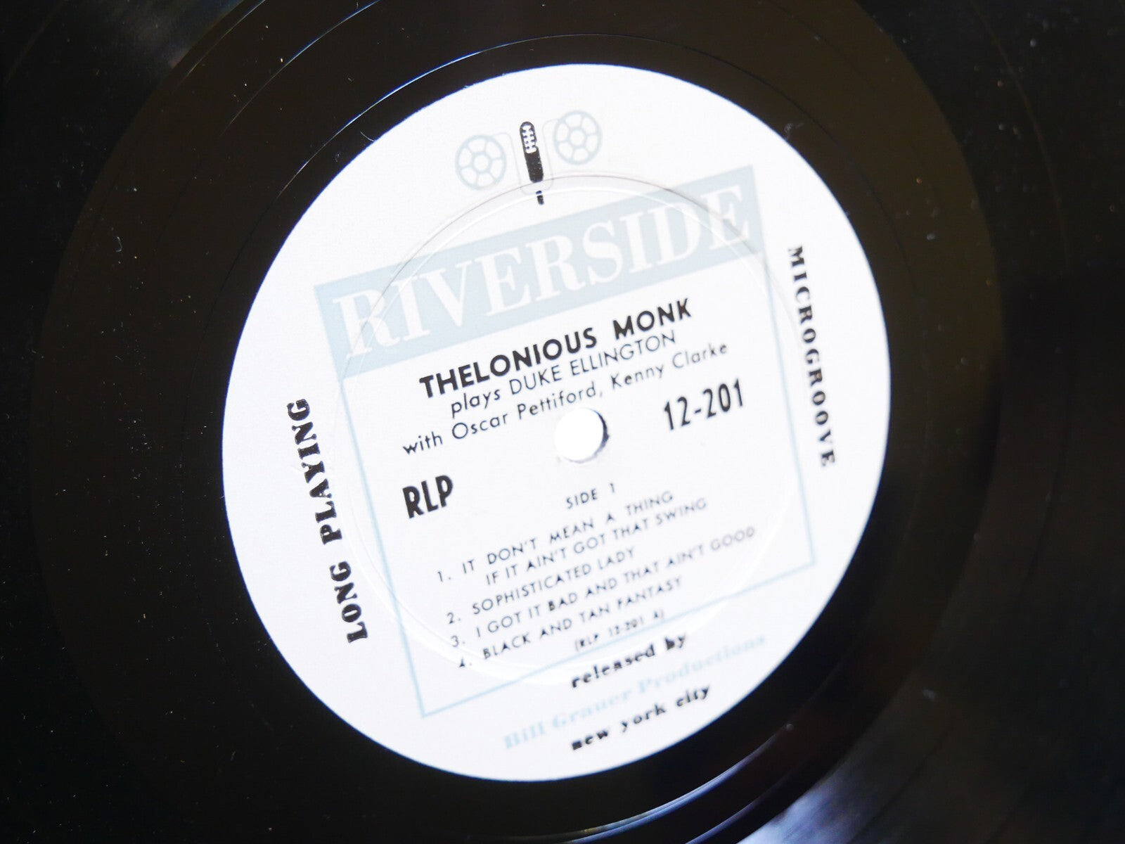 THELONIOUS MONK Plays The Music Of DUKE ELLINGTON LP RIVERSIDE RLP 12-201 MONO
