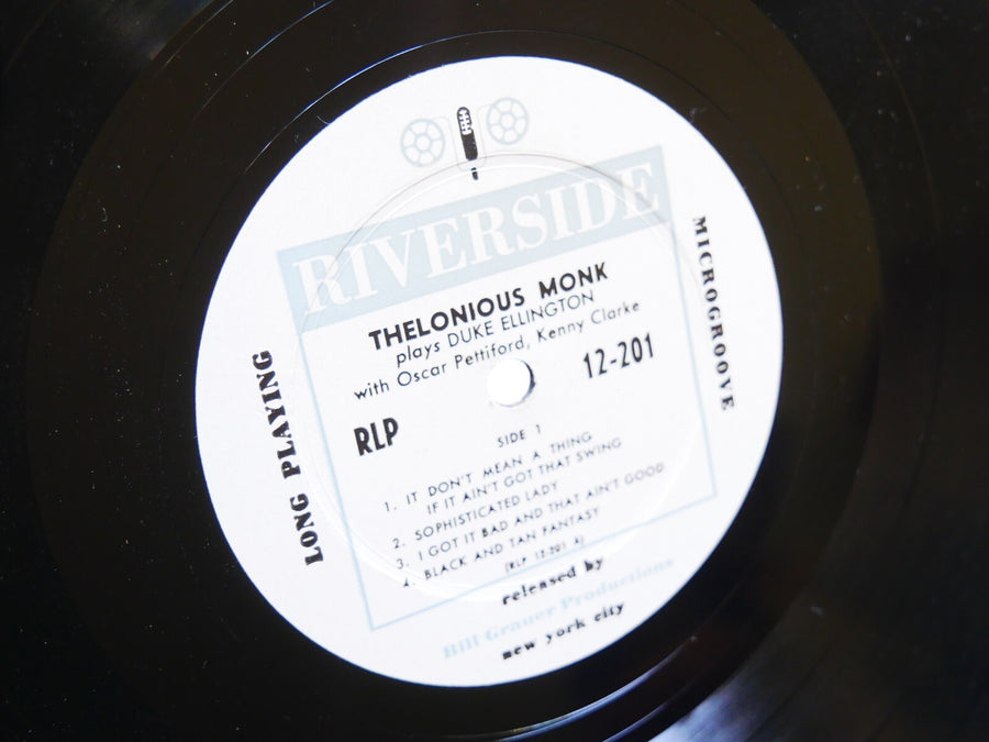 THELONIOUS MONK Plays The Music Of DUKE ELLINGTON LP RIVERSIDE RLP 12-201 MONO