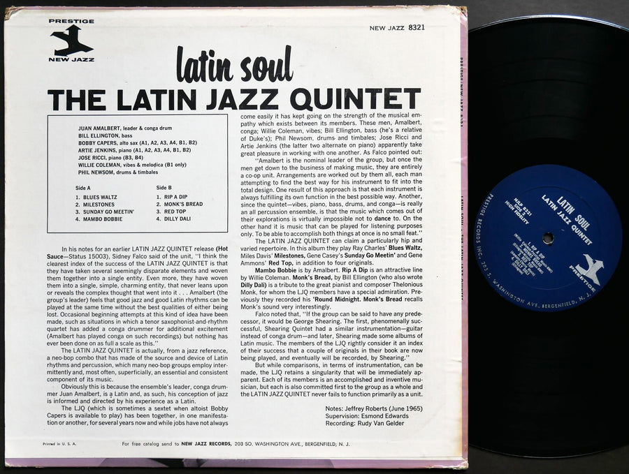 THE LATIN JAZZ QUINTET Latin Soul LP PRESTIGE NEW JAZZ NJLP 8321 US '65 RVG MONO