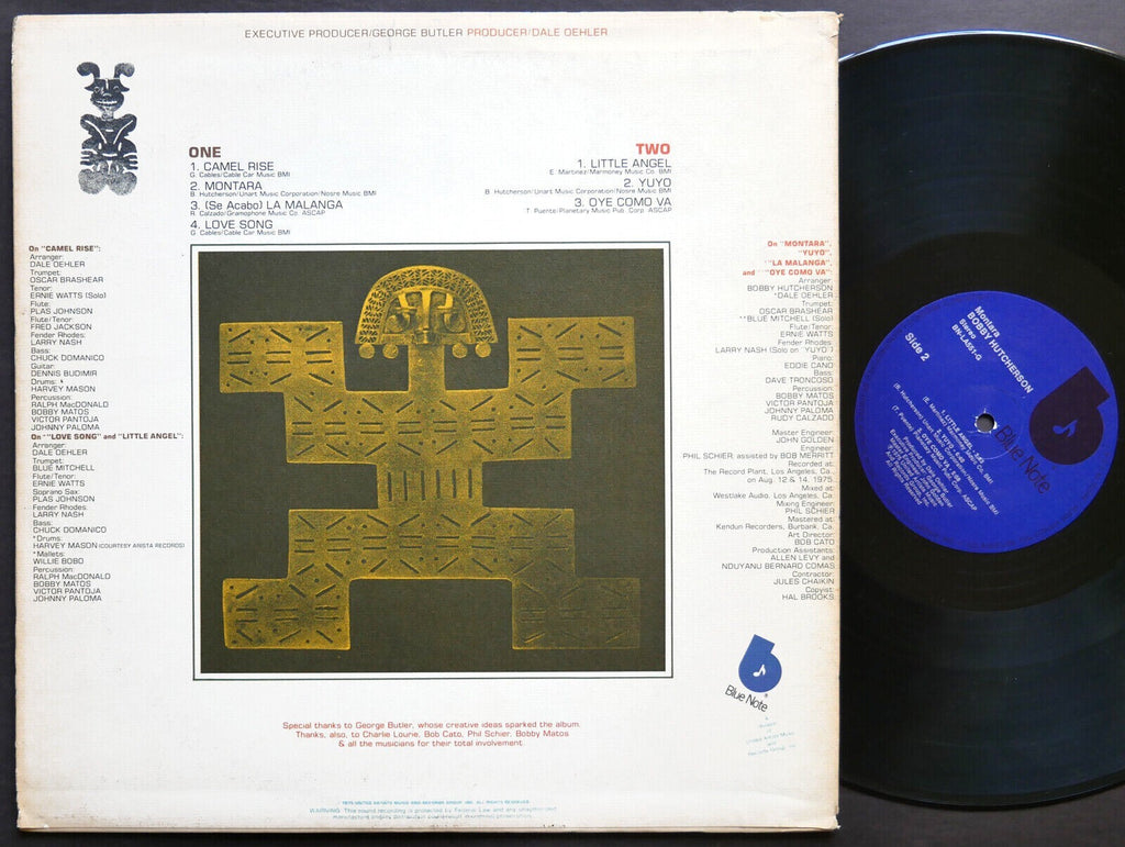 SIGNED by BOBBY HUTCHERSON Montara LP BLUE NOTE BN-LA551-G US 1975 JAZZ