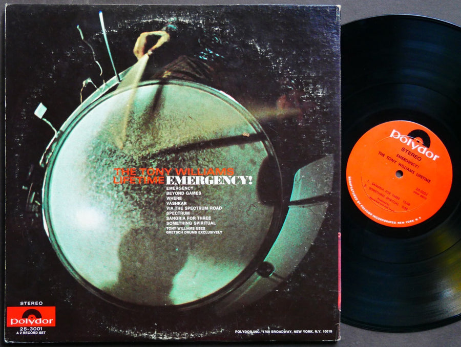 TONY WILLIAMS LIFETIME Emergency! 2 x LP POLYDOR 25-3001 US 1969 Larry Young