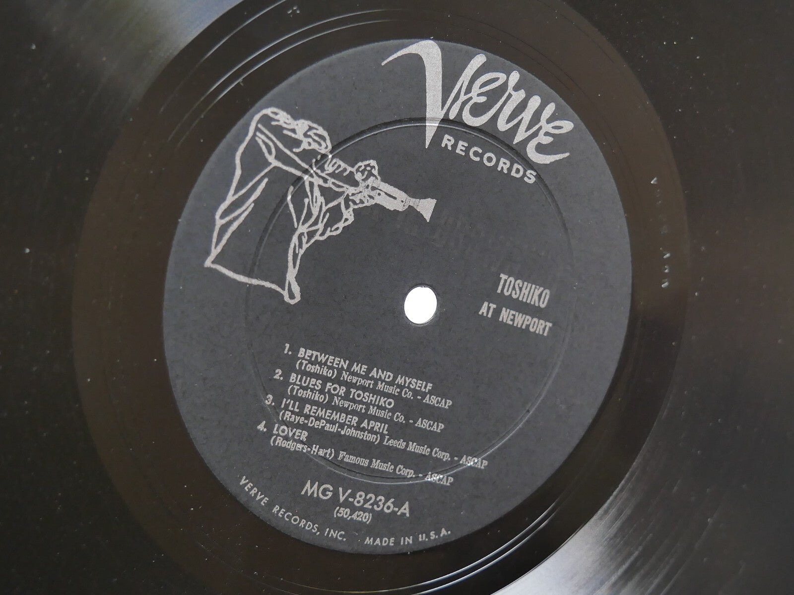 TOSHIKO AKIYOSHI LEON SASH At Newport LP VERVE RECORDS MG V-8236 US 1958 DG MONO