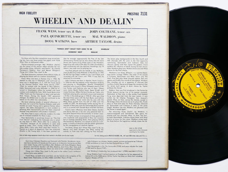 JOHN COLTRANE MAL WALDRON Wheelin' & Dealin' LP PRESTIGE 7131 US 1958 NYC MONO