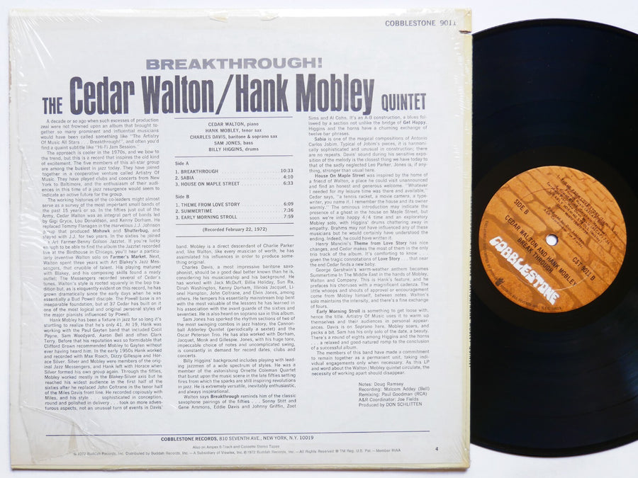 CEDAR WALTON / HANK MOBLEY Quintet Breakthrough LP COBBLESTONE CST 9011 US 1972