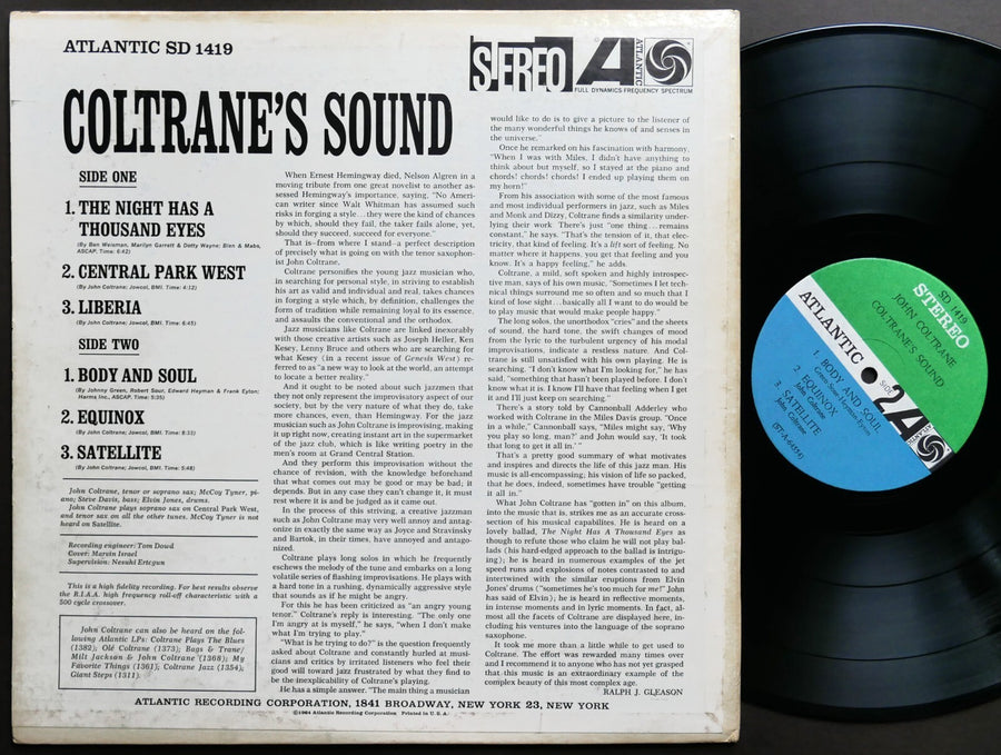 JOHN COLTRANE Coltrane's Sound LP ATLANTIC SD1419 US '64 McCoy Tyner Elvin Jones