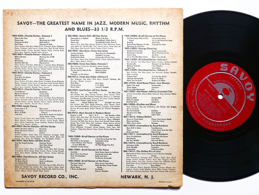 DEXTER GORDON FATS NAVARRO The Birth Of Bop Vol.2 LP SAVOY MG 9023 DG MONO 10"