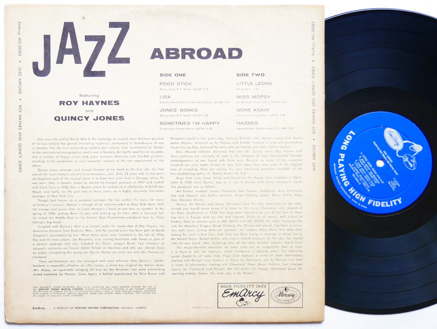 ROY HAYNES And QUINCY JONES Jazz Abroad LP EMARCY MG 36083 US 1957 Sahib Shihab