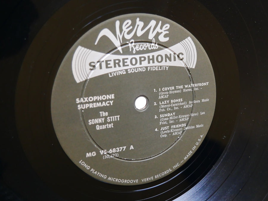 SONNY STITT Quartet Saxophone Supremacy LP VERVE MGVS-68377 DG ST Leroy Vinnegar