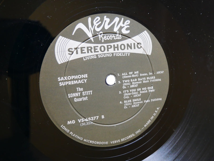 SONNY STITT Quartet Saxophone Supremacy LP VERVE MGVS-68377 DG ST Leroy Vinnegar