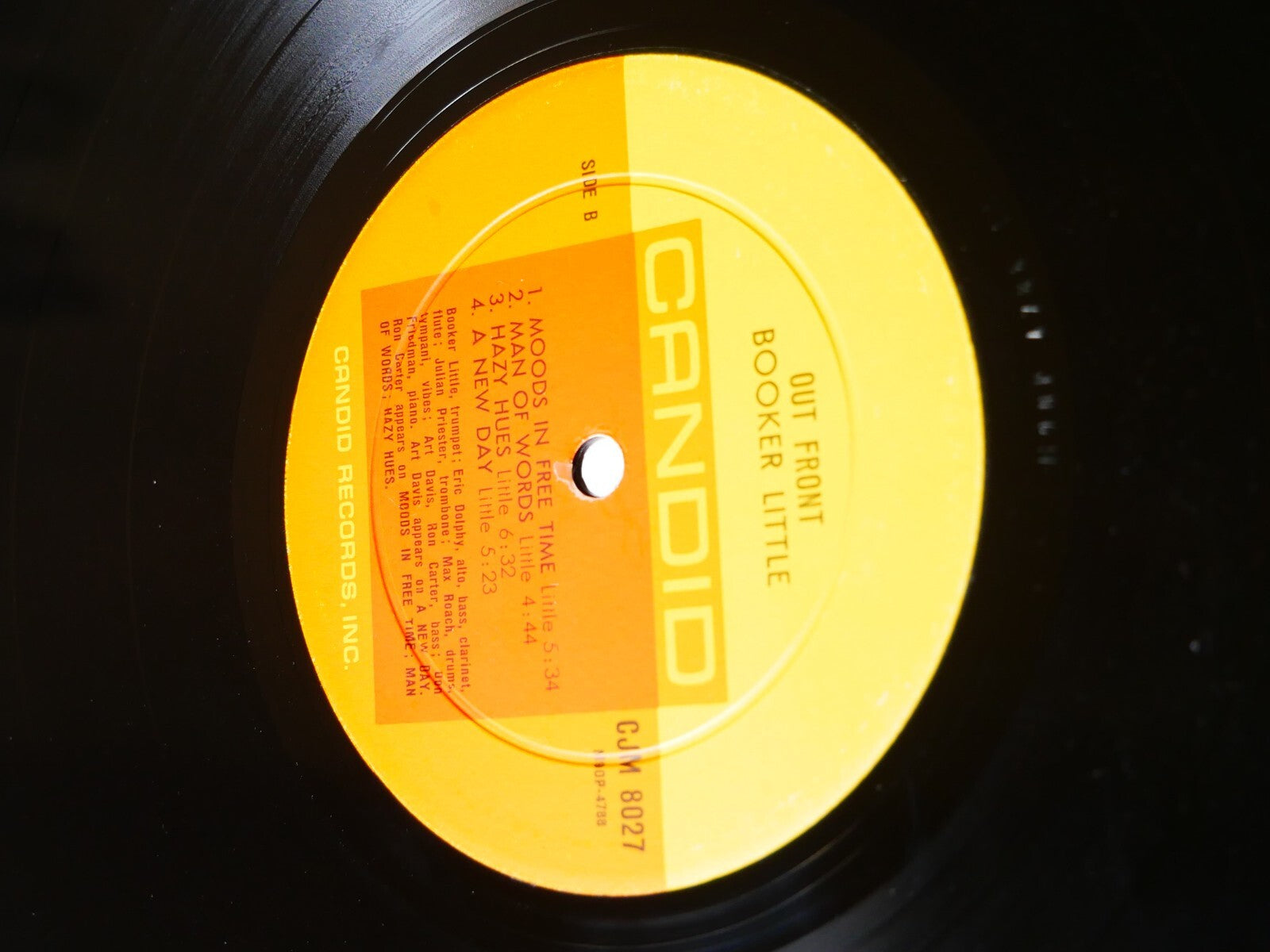 BOOKER LITTLE Out Front LP CANDID CJM 8027 US 1961 DG MONO Eric Dolphy Max Roach