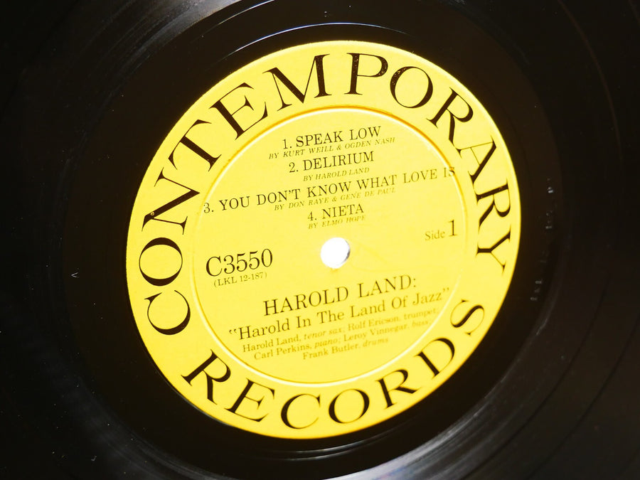 HAROLD LAND Harold In The Land Of Jazz LP CONTEMPORARY C3550 US 1958 DG MONO
