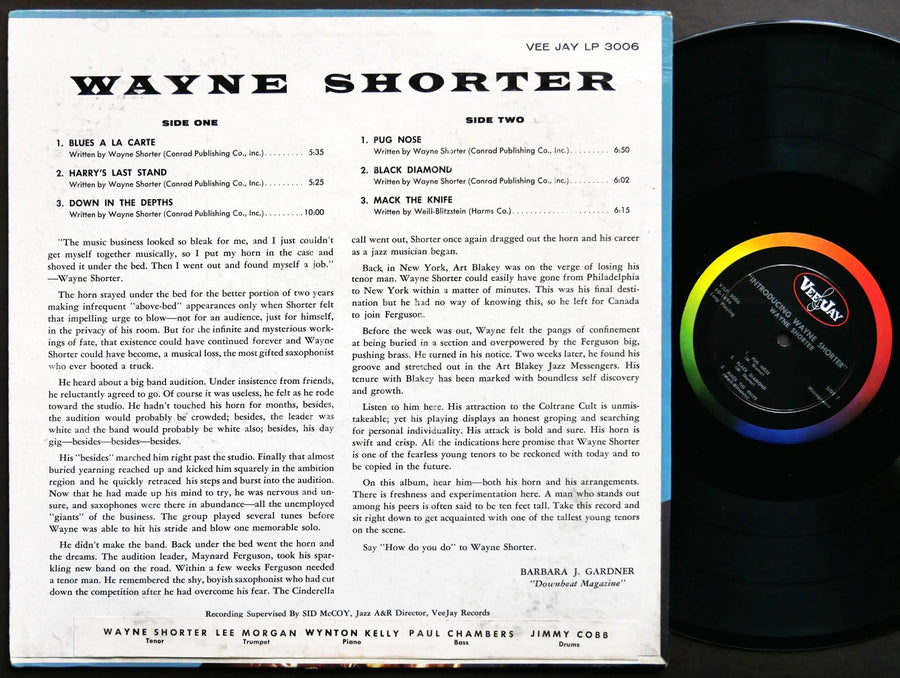 WAYNE SHORTER Introducing LP VEE JAY VJLP 3006 DG MONO Lee Morgan Wynton Kelly