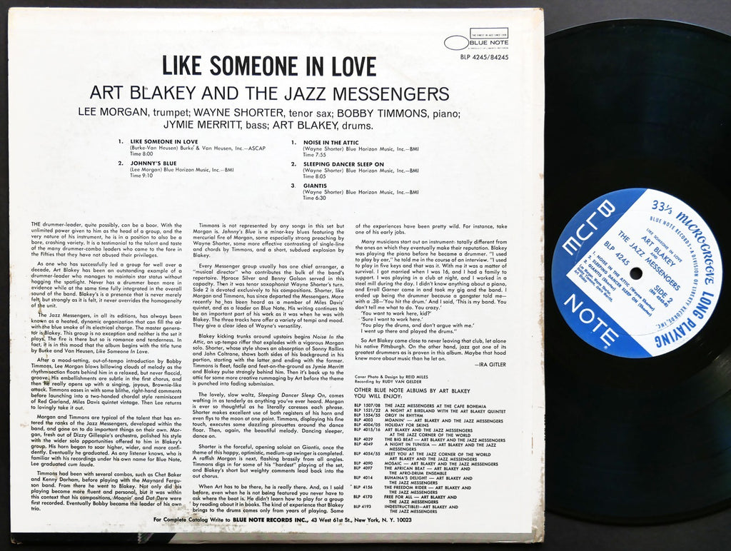 ART BLAKEY Like Someone In Love LP BLUE NOTE 4245 MONO Lee Morgan Wayne Shorter