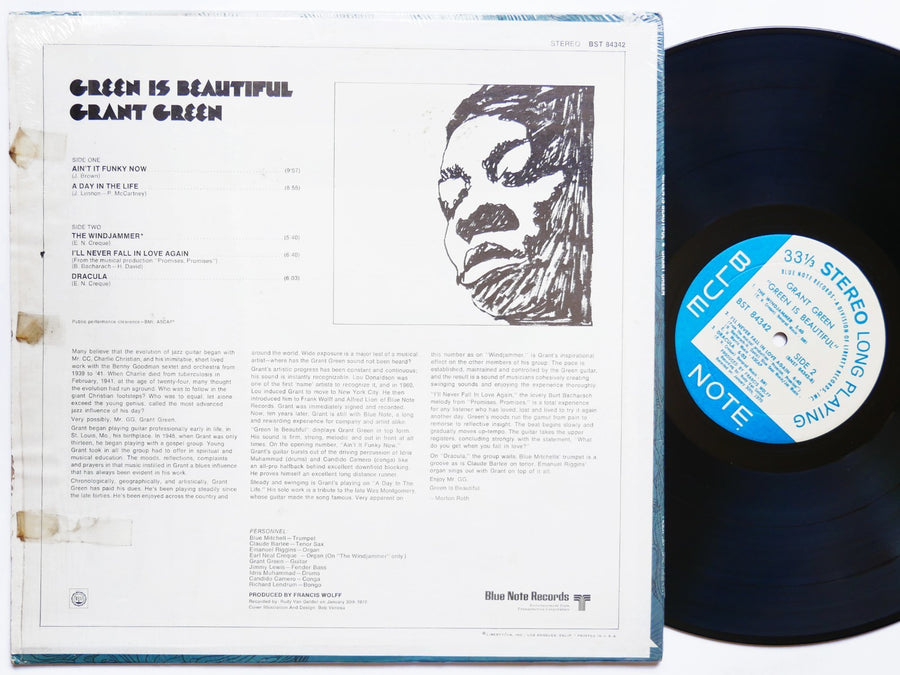 GRANT GREEN Green Is Beautiful LP BLUE NOTE BST 84342 US 1970 RVG Blue Mitchell