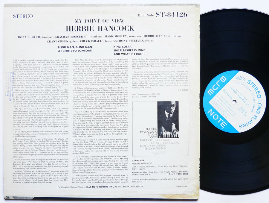 HERBIE HANCOCK My Point Of View LP BLUE NOTE 84126 US 1966 NY RVG Hank Mobley