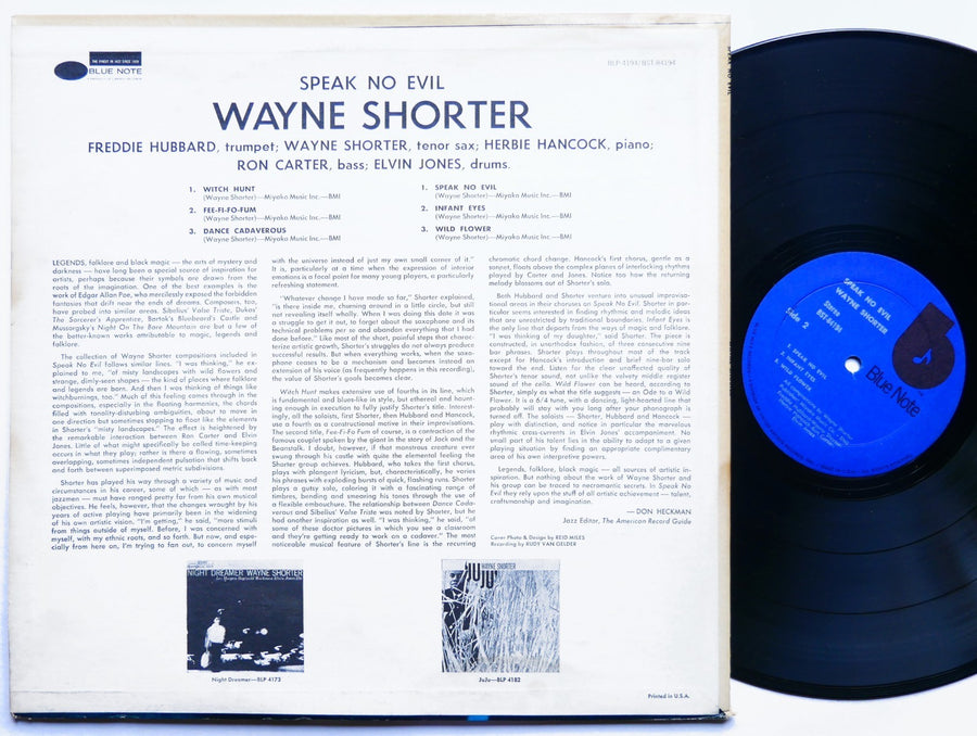 WAYNE SHORTER Speak No Evil LP BLUE NOTE BST 84194 US 1973 JAZZ Herbie Hancock