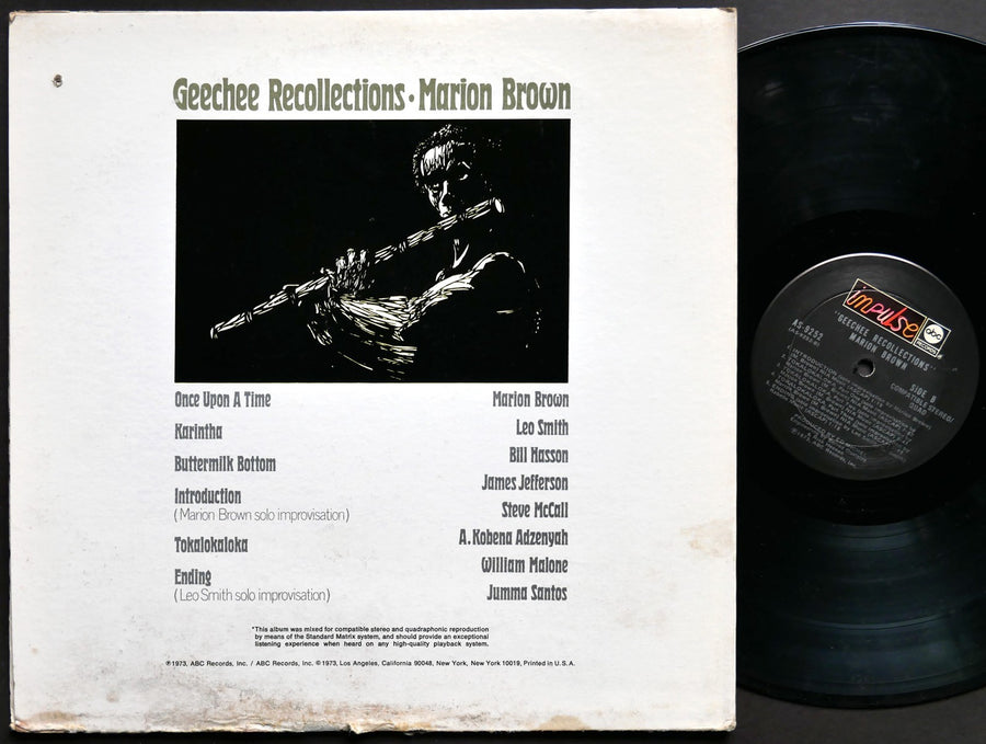 MARION BROWN Geechee Recollections LP IMPULSE! AS-9252 US 1973 Quad JAZZ