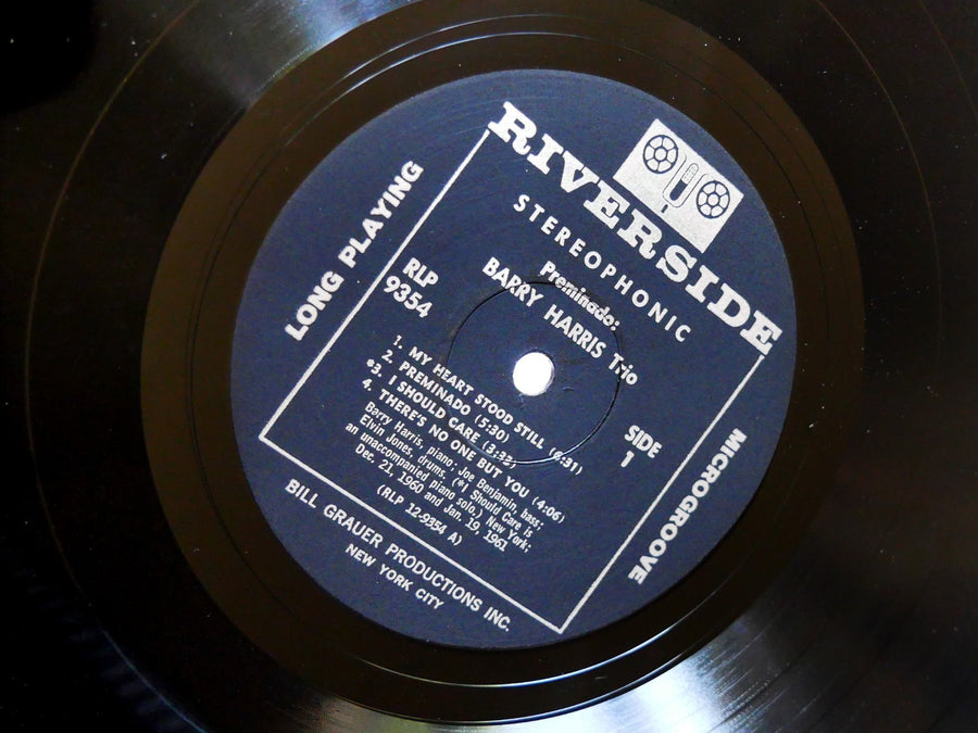 BARRY HARRIS TRIO Preminado LP RIVERSIDE RLP 9354 US 1961 JAZZ Elvin Jones VG+