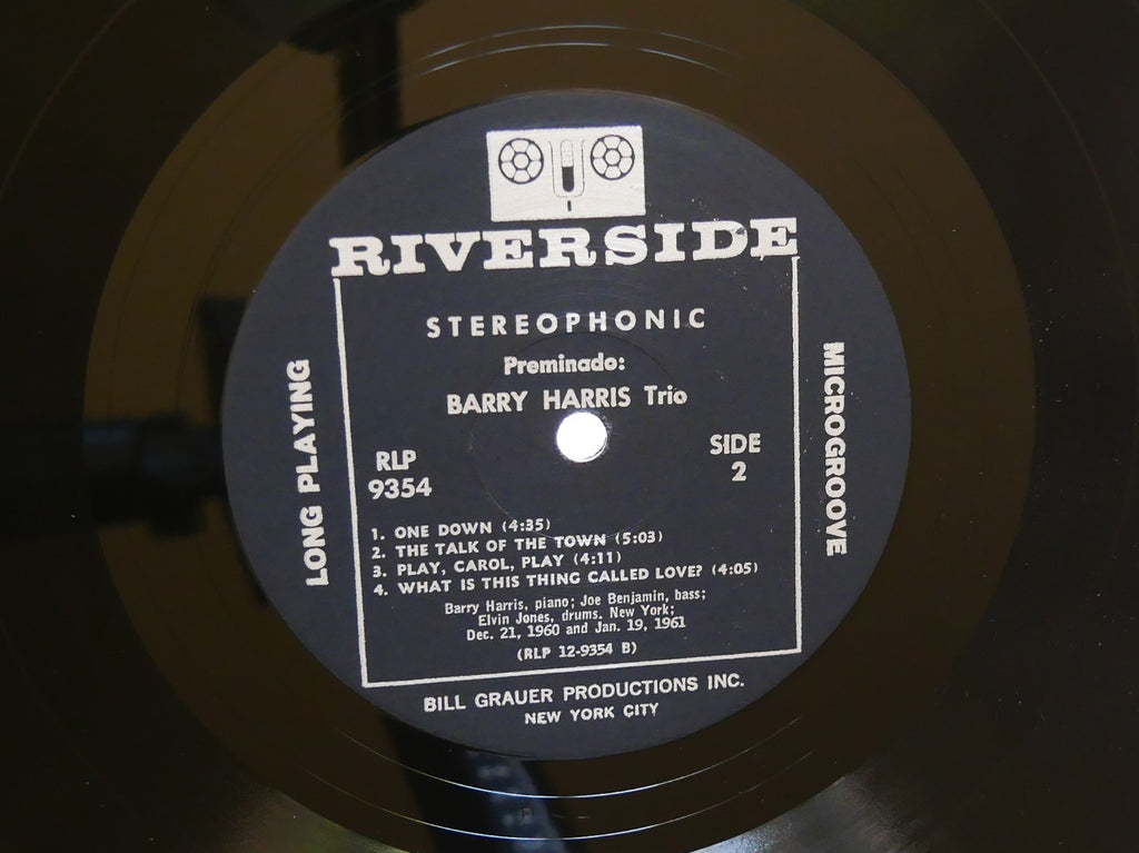BARRY HARRIS TRIO Preminado LP RIVERSIDE RLP 9354 US 1961 JAZZ Elvin Jones VG+