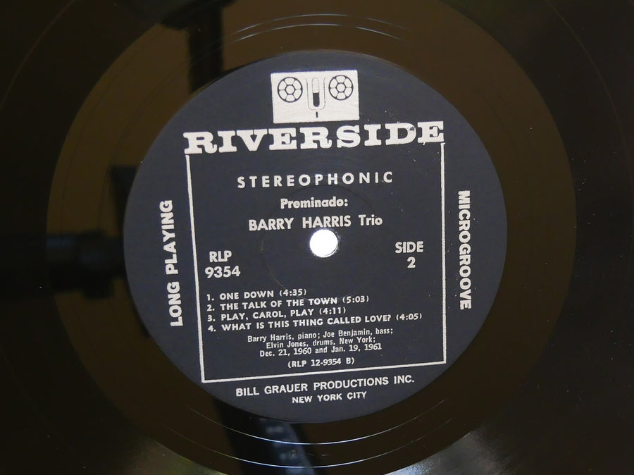 BARRY HARRIS TRIO Preminado LP RIVERSIDE RLP 9354 US 1961 JAZZ Elvin Jones VG+