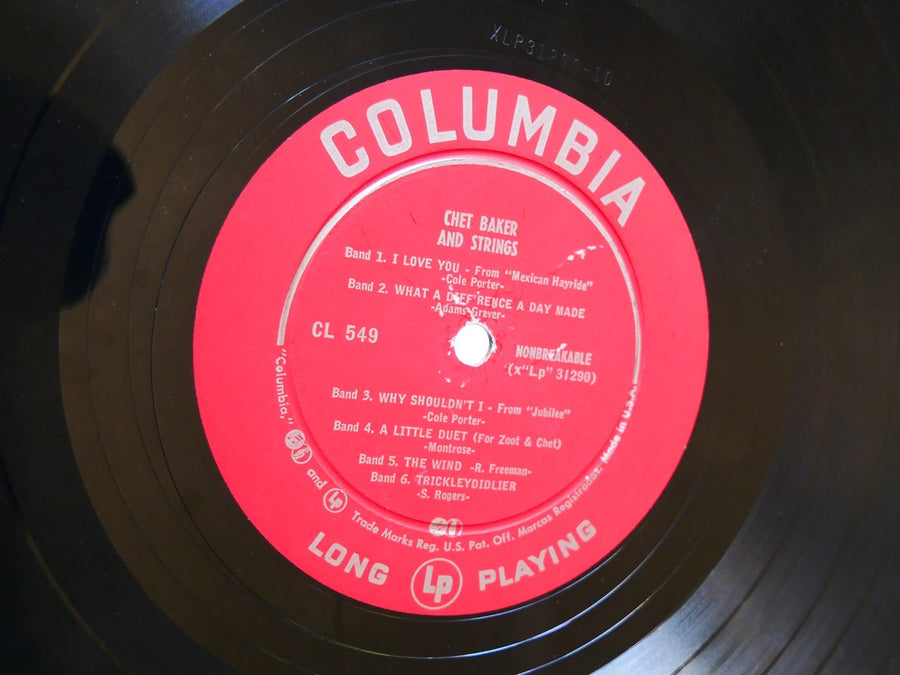 CHET BAKER & Strings COLUMBIA CL 549 US 1954 6EYE DG MONO Zoot Sims Russ Freeman
