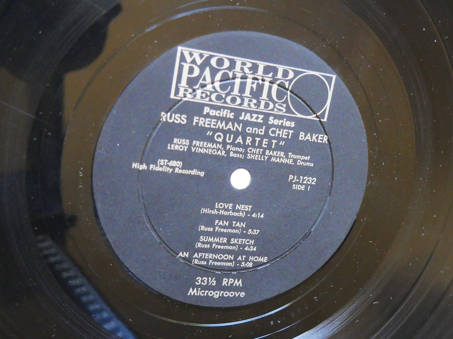 CHET BAKER RUSS FREEMAN Quartet LP WORLD PACIFIC RECORDS PJ-1232 US 1957 DG MONO