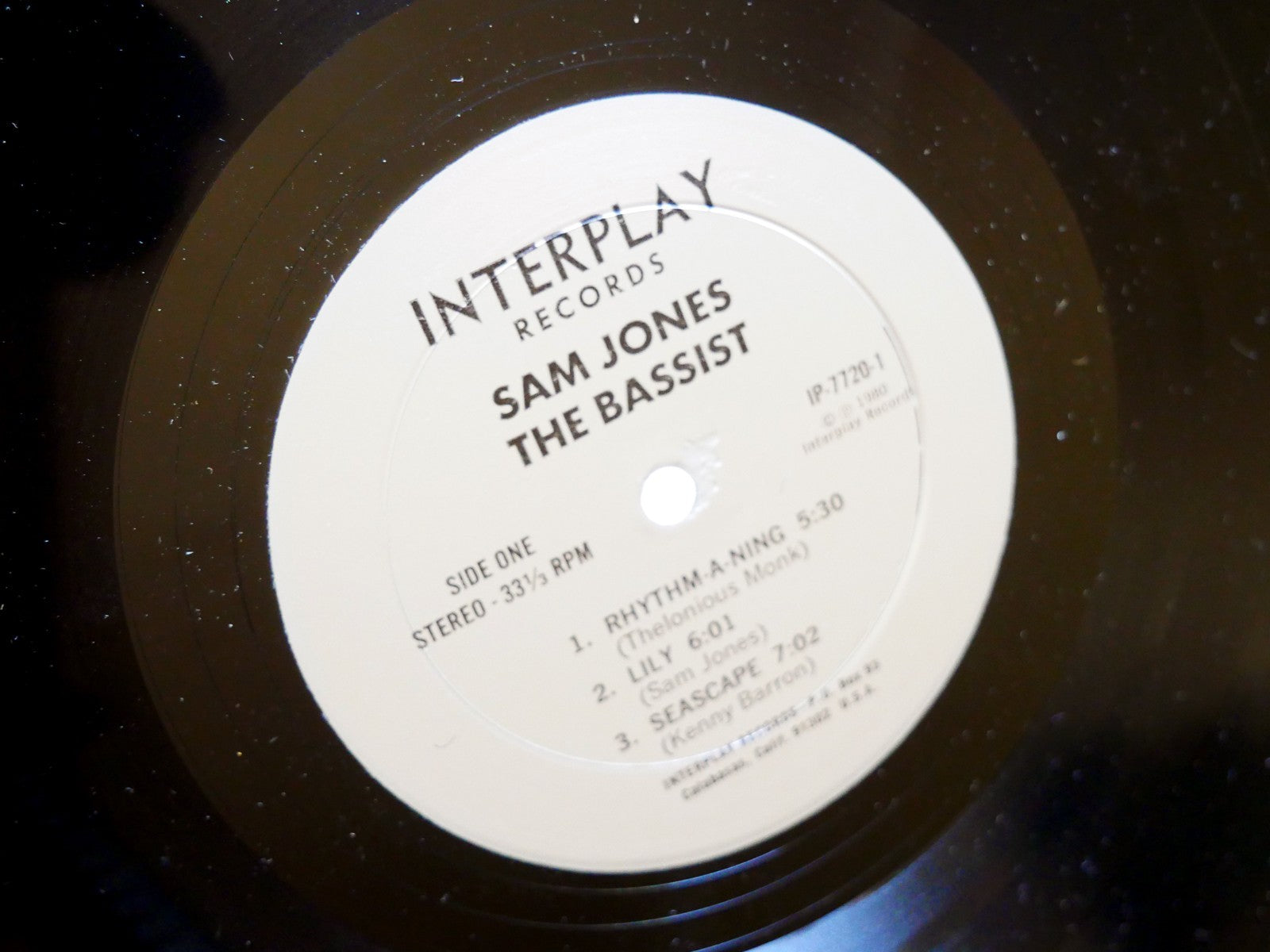 SAM JONES The Bassist LP INTERPLAY RECORDS IP-7720 US '80 DSM Kenny Barron CLEAN