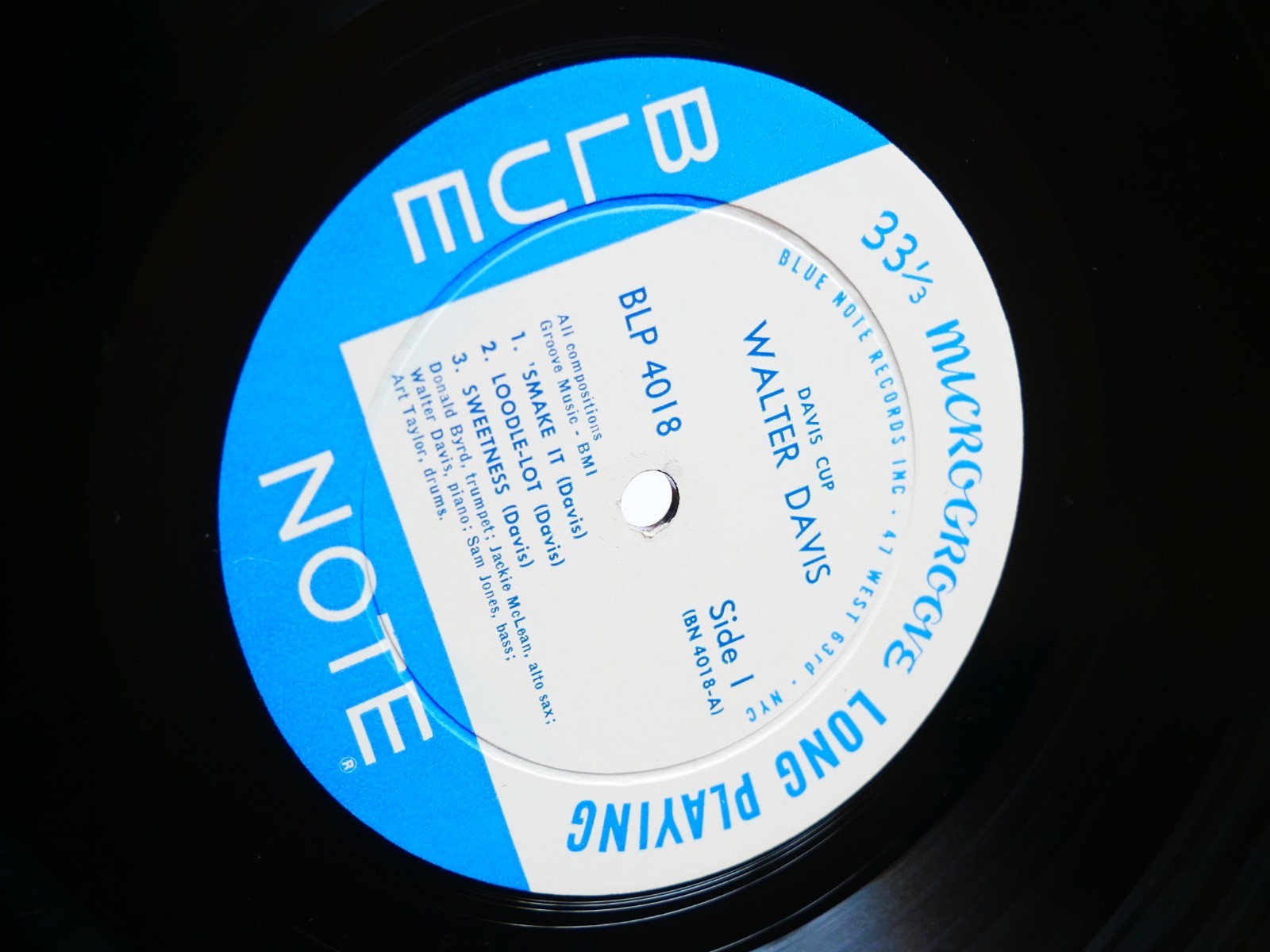 WALTER DAVIS JR. Davis Cup LP BLUE NOTE 4018 EAR MONO Donald Byrd Jackie McLean