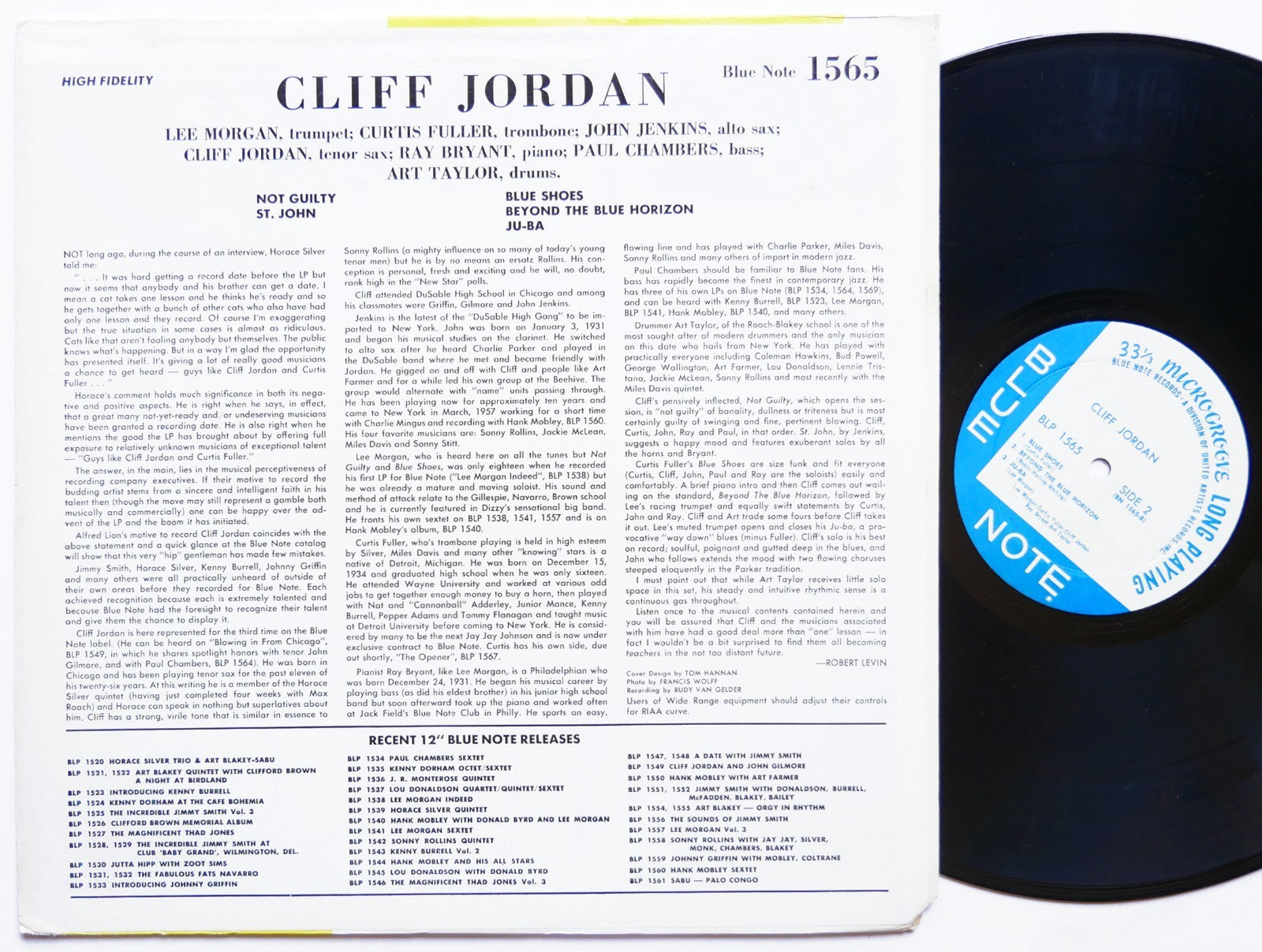 CLIFFORD JORDAN Cliff Jordan LP BLUE NOTE BLP 1565 US '72 UA MONO Lee Morgan VG+