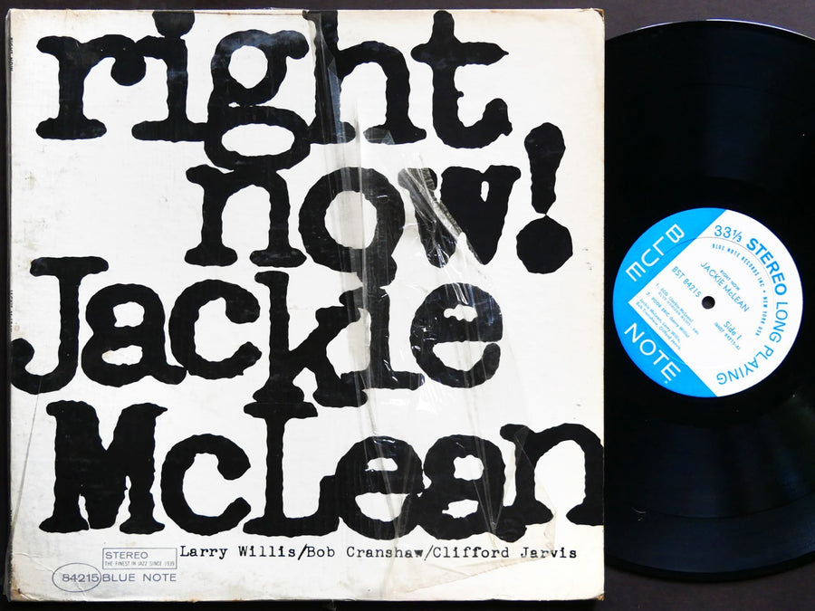 JACKIE MCLEAN Right Now! LP BLUE NOTE BST 84215 US 1966 NY RVG Larry Willis VG+