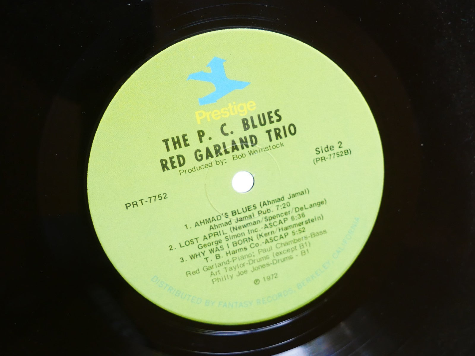 RED GARLAND The P.C. Blues LP PRESTIGE PRT-7752 US 1970 RVG JAZZ Paul Chambers