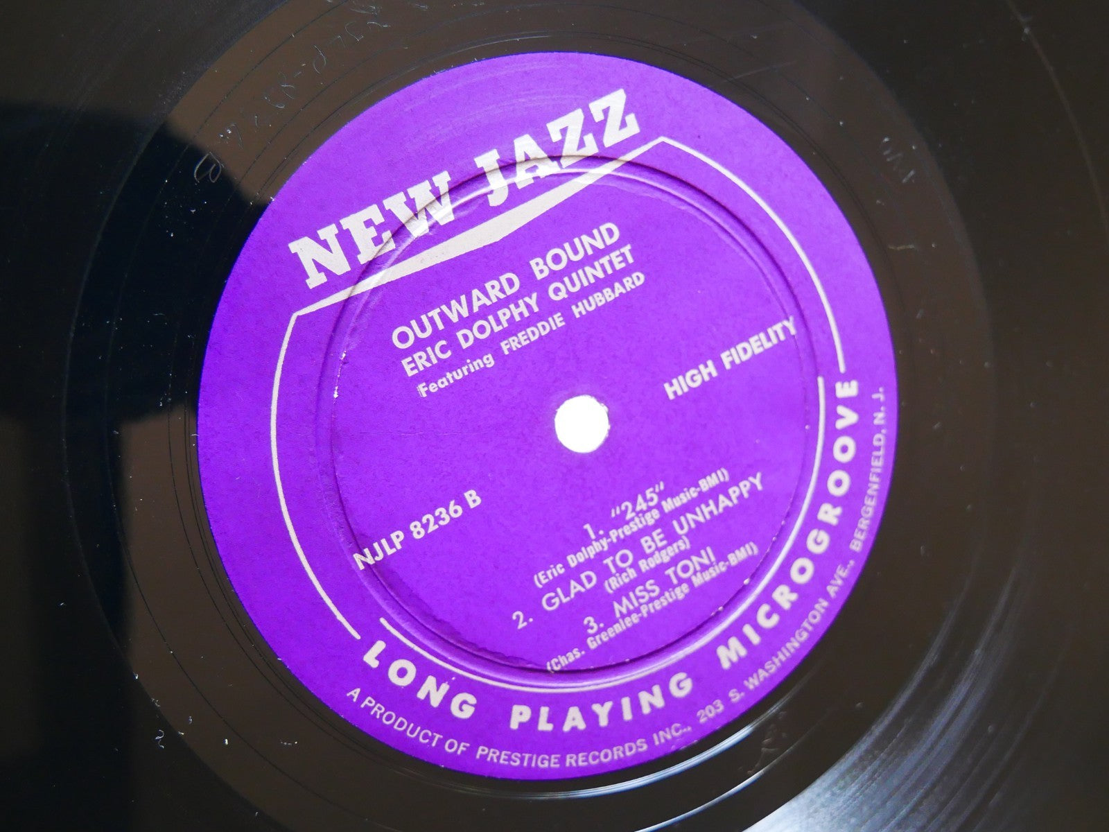 ERIC DOLPHY Outward Bound LP NEW JAZZ NJLP 8236 RVG DG MONO Jazz Freddie Hubbard