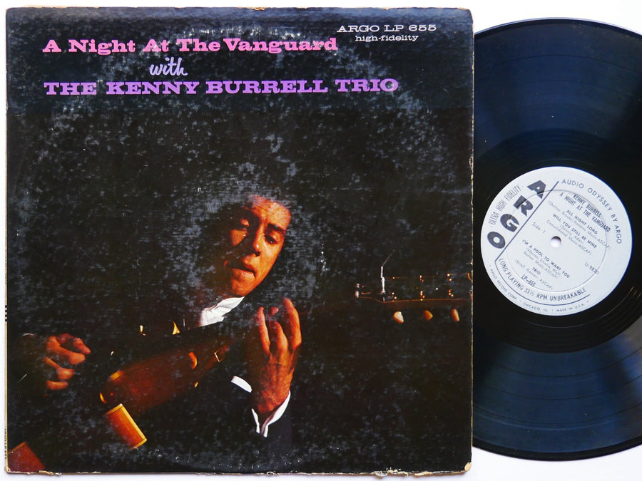 KENNY BURRELL A Night At The Vanguard LP ARGO LP 655 US 1960 DG MONO Roy Haynes