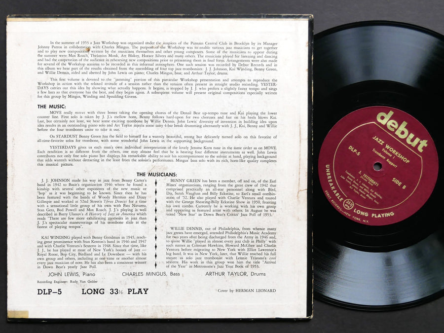 J.J. JOHNSON KAI WINDING BENNY GREEN Jazz Workshop Vol.1 DEBUT DLP-5 US '53 MONO