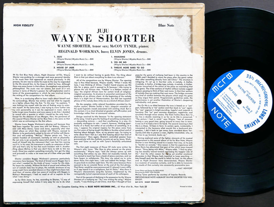 WAYNE SHORTER Juju LP BLUE NOTE 4182 US 1965 NY EAR MONO McCoy Tyner Elvin Jones