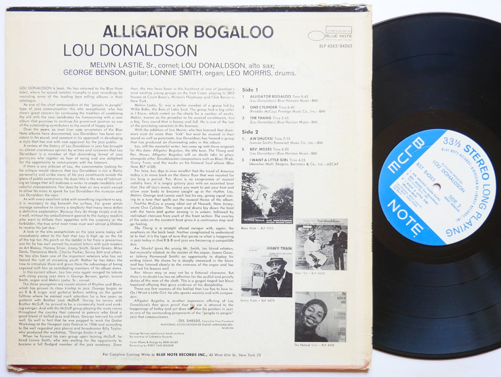 LOU DONALDSON Alligator Bogaloo LP BLUE NOTE BST 84263 Orig US 1967 Lonnie Smith