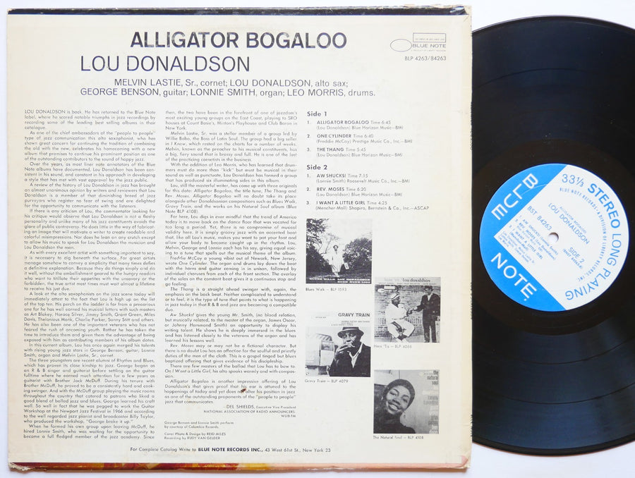 LOU DONALDSON Alligator Bogaloo LP BLUE NOTE BST 84263 Orig US 1967 Lonnie Smith