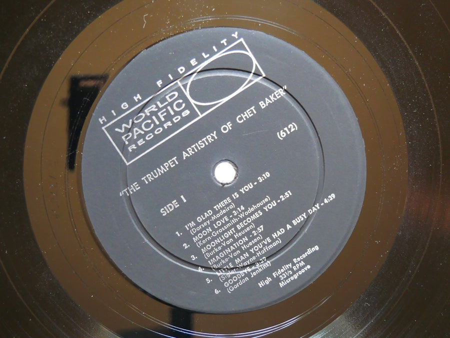 CHET BAKER The Trumpet Artistry Of LP PACIFIC JAZZ PJ-1206 US 1955 DG MONO VG+
