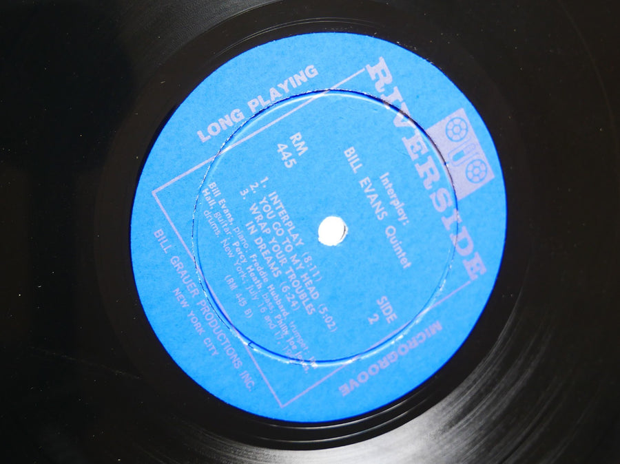 BILL EVANS Interplay LP RIVERSIDE RECORDS RM 445 US 1962 DG MONO Freddie Hubbard
