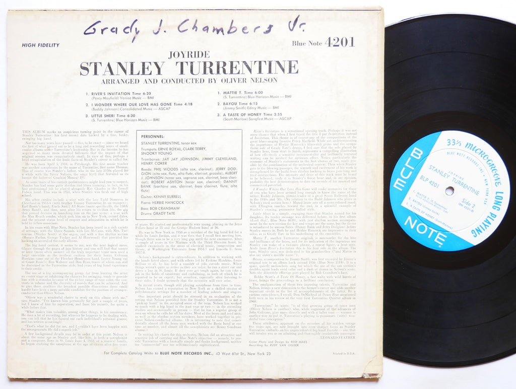 STANLEY TURRENTINE Joyride LP BLUE NOTE BLP 4201 NY DG EAR MONO Herbie Hancock